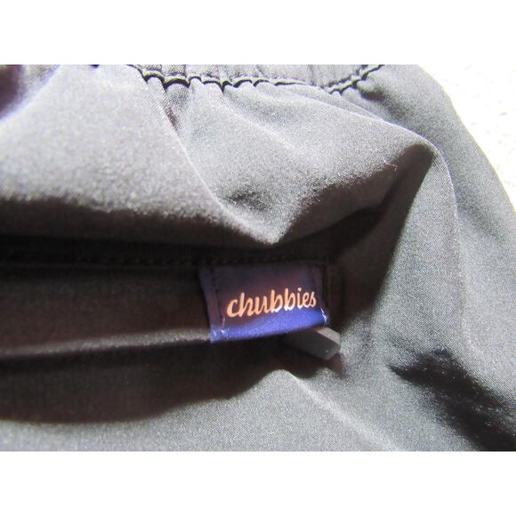 Chubbies Under The Capes 4” Inseam Swim Trunks Black Men’s Medium Logo Lined NWT - Picture 7 of 9